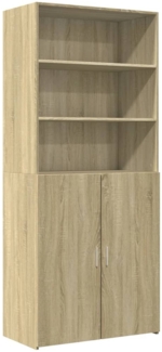 vidaXL Highboard Sonoma-Eiche 80x42,5x185 cm Holzwerkstoff 3281380
