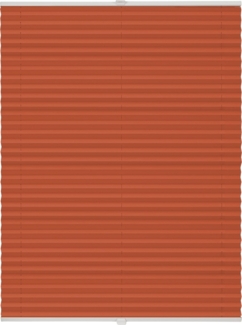 ondeco Plissee nach Maß für alle Fenster innen Montage in Glasleiste mit Spannschuh Sonnenschutz Rollo Sichtschutz Blickdicht - Orange - B): 71-80 cm, H): 101-150 cm