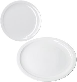 2er Set Bianco Pizzateller Ø30,5cm 2 Personen XL-Teller weiße große Platte