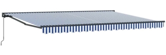 vidaXL Einziehbare Markise Blau und Weiß 450x300 cm Stoff 3330851