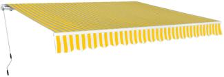 vidaXL Gelenkarmmarkise 400 cm Gelb/Weiß 275574