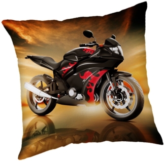 Motorbike Kopfkissen (1 Stück) Premium Dekokissen mit beidseitigem Digitaldruck