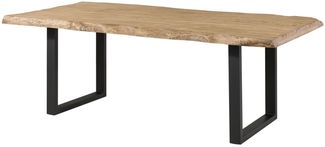 Baumtisch Mango 180x90x77 beige lackiert / U-Beine anthrazit matt FREEFORM 5