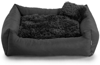 FAVRE Tierbett Fluffy Nelo Hundebett Tierbett Katzenbett, Polyester, Verschiedene Größen Gemütliches Hundebett Shaggy