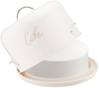 Navaris Kuchentransportbox Kuchen Transportbox Ø 25cm - Kuchenglocke, Haltegriff - Tortenbehälter, Eisen