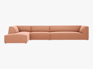 Micadoni Ecksofa Ruby 5-Sitzer Links Samt Salvador Rosa