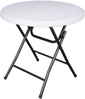 Gartentisch SASCHA - Kunststoff, Weiß, 80 x 80 x 74 cm | Terrassentisch Wetterfest Outdoor Tisch