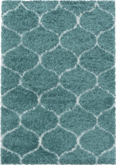 Hochflor Teppich Serena Läufer - 60x110 cm - Blau