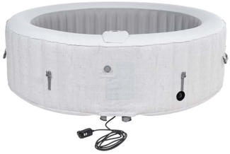HOME DELUXE Outdoor-Whirlpool 'Splash', Ø 208 cm, für 6 Personen, inkl. Abdeckung, Beton-Optik