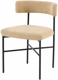 Selsey ‘Mentrily’ Polsterstuhl, Bouclé-Stoff, Cappuccino