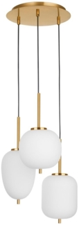 Nova Luce 9624068 LATO Pendelleuchte rund 3-flammig Gold Opal E14