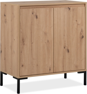 Finori Korsika 01A Kommode, Dekor Artisan Oak | Kommode für Wohnzimmer | Maß: B x H x T ca. 81 x 87 x 40 cm | Kommode mit 2 Türen und 1 Einlegeboden