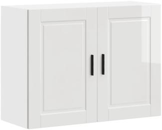 vidaXL Küchen-Hängeschrank Porto Hochglanz-Weiß Holzwerkstoff 854069