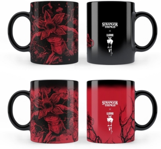 BIALETTI Tasse 1 x Tasse Tee- Kaffeetasse Thermoeffekt Bialetti Stranger Things, Material: Porzellan