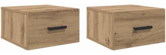 vidaXL Nachttisch 2 pcs Artisan-Eiche 35 x 35 x 20 cm Holzwerkstoff 882387