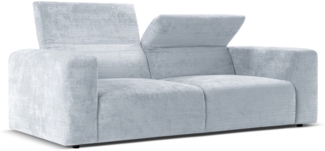 Micadoni Sofa Cruz 3-Sitzer Chenille Pastellblau