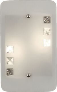 Wandleuchte, Glas, 2 flammig, H 28 cm