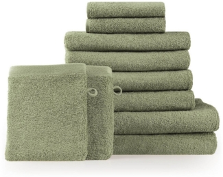 Blumtal Handtuch Set Blumtal 10 Teilig - Handtücher Set 100% Baumwolle, weich und saugstark, Frottee (10er Set), 2 Bade-, 4 Hand-, 2 Gästetücher + 2 Waschlappen