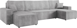 Ecksofa Kobaro U Cord (Farbe: Poso 110)