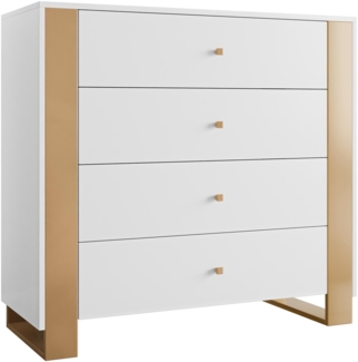 Kommode Loutio 4SZ (Farbe: Weiß)