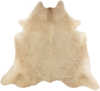 KUHFELL online & NOMAD Fellteppich Kuhfell Teppich Beige Champagner Rinderfell 220x190 cm