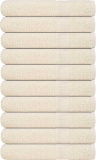 vidaXL Saunatücher 10 Stk. Creme 80x200 cm 360 g/m² 100% Baumwolle 137009