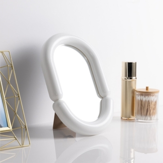 Navaris Schminkspiegel Chubby Mirror - Wandspiegel - Tischspiegel - Ovaler Spiegel (1-St)