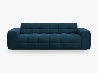 Micadoni Sofa Kendal 4-Sitzer Samt Magic Velvet Marineblau