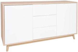 Sideboard >Copenhagen< in Weiss, MDF - 150x86x45cm (BxHxT)