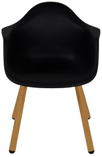 Lesli Living Esszimmerstuhl 4 Stück Stuhl Esszimmerstuhl Schalenstuhl Retro Montreux schwarz