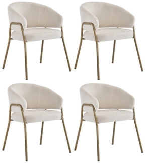 i@home Esszimmerstuhl mit Armlehnen und Rückenlehne (4 St), bis 150 kg belastbar,Weiß