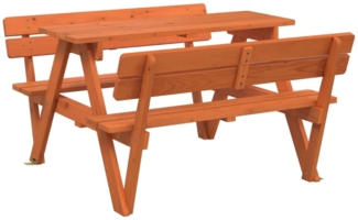 vidaXL Picknicktisch für 4 Kinder mit Schirmloch Massivholz Tanne 4008986