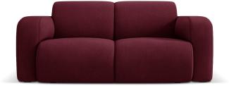 Micadoni Boucle Sofa Molino 2-Sitzer Strukturierter Stoff Bordeaux