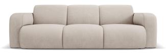 Micadoni Boucle Sofa Molino 3-Sitzer Strukturierter Stoff Beige