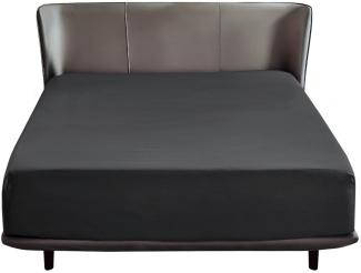 Bedsure Spannbettlaken 160x200cm Boxspringbett Topper - Mikrofaser Bettlaken 160x200 cm schwarz für Matratze bis 30 cm hohe, weiches Spannbetttuch Leintuch