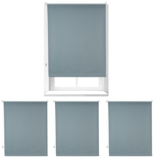4 x Verdunkelungsrollo grau 90x160 cm 10030363