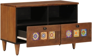 vidaXL Couchtisch Braun 80 x 54 x 40 cm Massivholz Mango 4018237