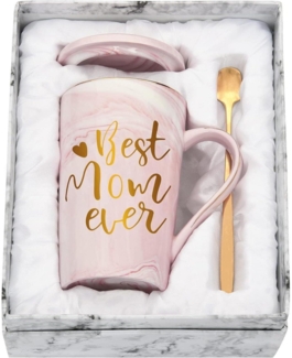 Livole Best Mom Ever Muttertag Weihnachtsgeschenke 14oz Keramik Kaffeetasse
