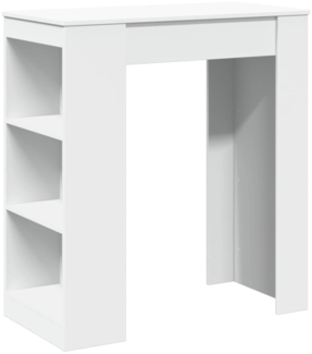 vidaXL Bartisch mit Regal Weiß 95x47x103,5 cm Holzwerkstoff 854382