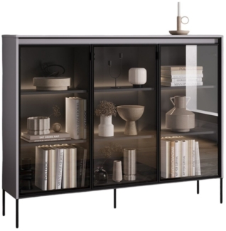 Compleo Vitrine FLORE Moderne Standvitrine mit gehärtetem Glas