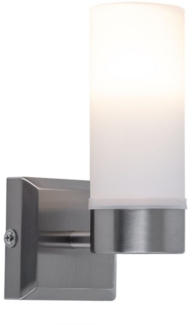 GLOBO LIGHTING LED Wandleuchte, Leuchtmittel nicht inklusive, Badezimmerleuchte Wandlampe Flurleuchte Opalglas nickel-matt E14