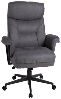 Chefsessel Tamaro / Tiago XXL , Metall, Mikrofaser, Polyester , Anthrazit , 77 x 124 x 77 cm