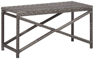vidaXL Gartenbank 80 cm Poly Rattan Grau 46208