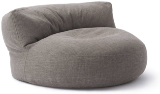 Lumaland 'Interior Line' Sitzsack-Sofa, Leinen Look and Feel, Indoor - Hellgrau, 90 x 50 cm, 320l