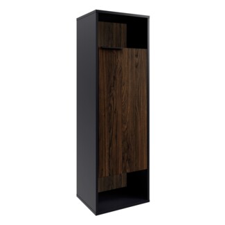 Fackelmann B.PARIS Midischrank 40 cm breit, Braun dunkel/Schwarz, Anschlag rechts