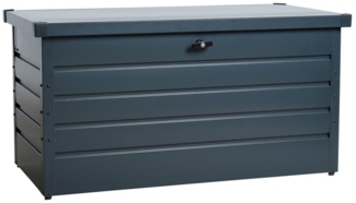 Metall Auflagenbox Kissenbox Gartentruhe Gartenbox Aufbewahrungsbox Anthrazit