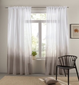 Bruno Banani Gardine Nevalla (1 St), Multifunktionsband, halbtransparent, Baumwolle, Schal mit Farbverlauf, moderner Hingucker, Vorhang, jedes Zimmer