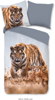 good morning Renforcé Bettwäsche 2 teilig Bettbezug 135 x 200 cm Kopfkissenbezug 80 x 80 cm Tiger 2682.99.08 Multi