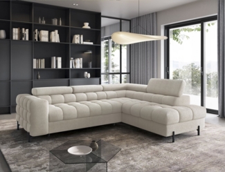MOEBLO Ecksofa Ferrucio, modernes Schlafsofa mit Bettkasten & verstellbaren Kopfstützen, Wohnlandschaft mit Schlaffunktion, Eckcouch Wohnlandschaft Sofa mit Ottomane Eckgarnitur Polsterecke, (BxHxT):276 x 72–93 x 200 cm
