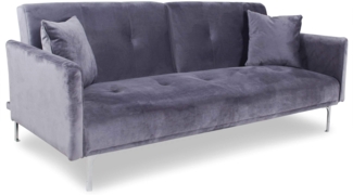 Menzzo Carla Sofa aus Velours, Grau, 191